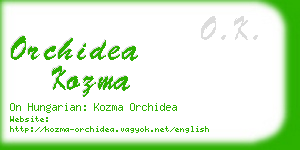 orchidea kozma business card